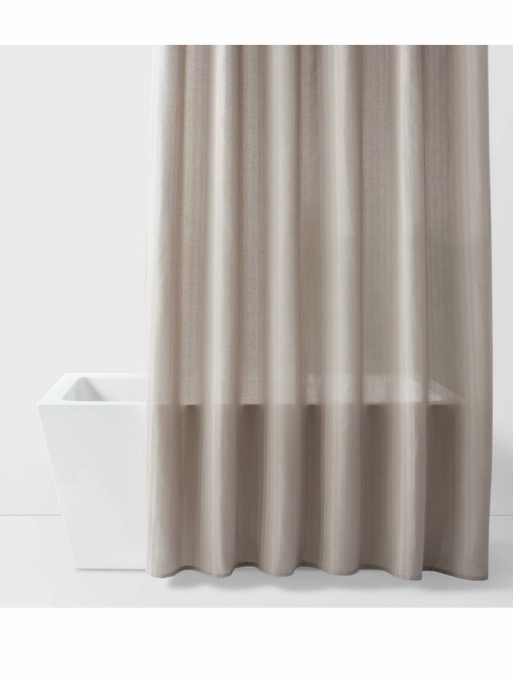 Extra long, herringbone, pattern, shower curtain gray